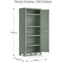 Caja de Almacenamiento de Resina Impermeable 2 Puertas, 4 Baldas Regulables en Altura - details 8