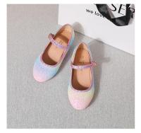 Zapatos de cuero de tacón alto de princesa para niñas, zapatos de boda de primavera y otoño, lentejuelas brillantes, zapatos individuales de baile para niños, moda - details 2