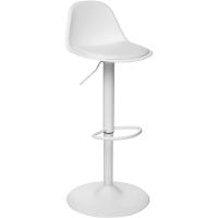 Juego de 2 taburetes de bar regulables en altura, color blanco, D 45 x H 103 cm - details 3