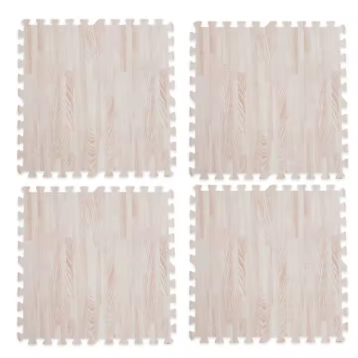 Alfombra de espuma EVA para sala de estar, tapete de rompecabezas de grano de madera, espuma suave gruesa, respetuoso con el medio ambiente, 30cm, 4 Uds. - 1
