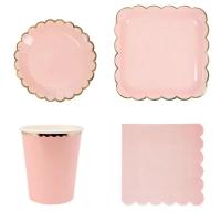 Vajilla Desechable de Papel con Encaje Platos y Tazas para Boda, Fiesta de Cumpleaños, Babería - details 7