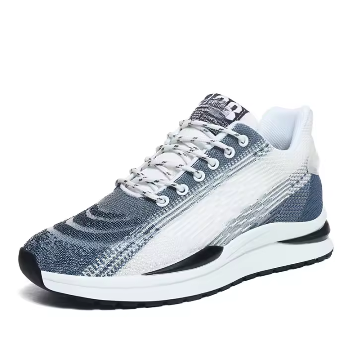 Nuevos zapatos deportivos y de ocio para hombre, transpirables, con cordones, color azul y blanco, estilo juvenil, otoño. - 1