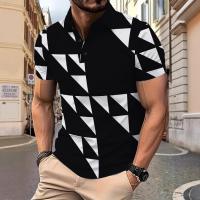 Primavera y verano de los hombres de la juventud de los hombres de manga corta de los hombres nueva camisa POLO camiseta de solapa Top - details 0
