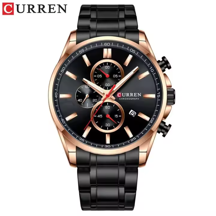 Reloj de Cuarzo CURREN 8368 Elegante Pulsera de Acero Inoxidable Resistente al Agua Calendario - 1