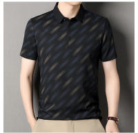 Camiseta de manga corta con solapa para hombre de mediana edad, polo versátil informal de negocios transpirable, novedad de verano, estilo - details 3