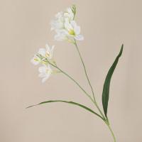 Flores artificiales de fresia de 2 tenedores, ramas de orquídeas artificiales realistas hechas a mano, flores falsas de tacto Real, decoración para sala de estar - details 6