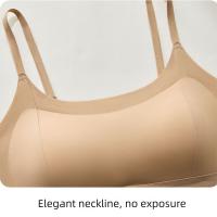 Sujetador de yoga con relleno, soporte para mujer, sin varillas, lencería fina, espalda en U, top corto, chaleco a prueba de golpes, almohadilla fija, sujetador sin costuras para fitness - details 13