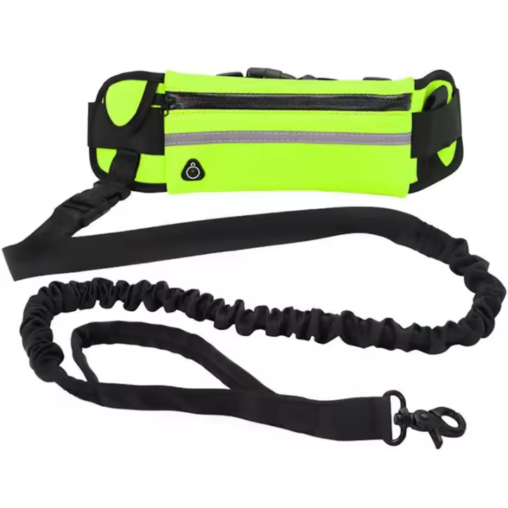 Correa reflectante manos libres para perro, correa elástica retráctil para correr, caminar, bolsa de cintura, productos para mascotas - 1