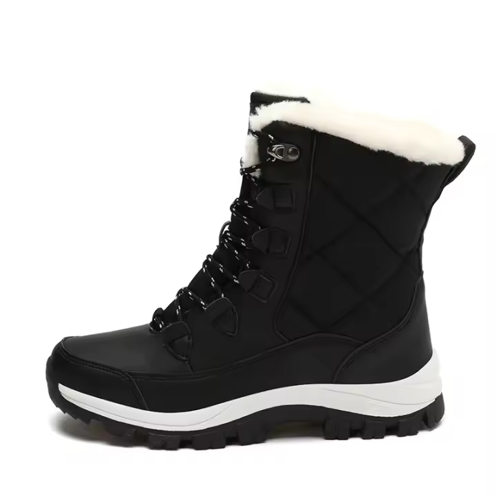 Botas de nieve para mujer, botas impermeables con forro de piel para invierno, botines ligeros para exteriores - 1