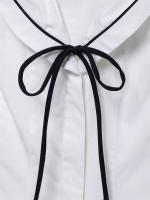 OUWU Top de Arco Decorativo Sólido de Color Elegante Cuello en V sin Mangas - details 9