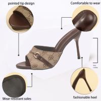 2025 moda europea y americana zapatillas de tacón alto de una palabra zapatillas casuales diarias para mujer zapatos de mujer de gran tamaño. - details 6
