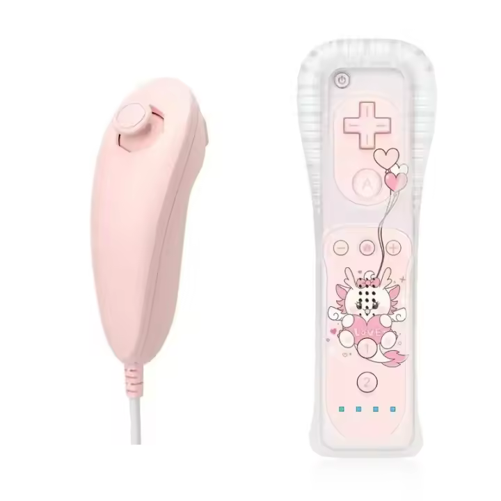 1 juego de mandos con controladores nunchuck Para mandos de juegos Wii Para juegos gamepads inalámbricos con Motion Plus - 1