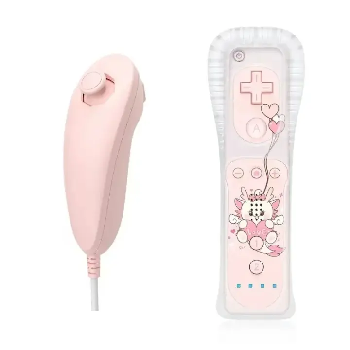 1 juego de mandos con controladores nunchuck Para mandos de juegos Wii Para juegos gamepads inalámbricos con Motion Plus - 1