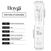 HOYGI Crema Protectora Diaria de Aislamiento Suave para Exteriores de Verano con Textura Hidratante e Iluminadora Rosa. - details 0
