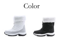 Botas de nieve para mujer, botines cálidos de felpa para exteriores, impermeables, antideslizantes, Zapatillas altas de Trekking, de algodón, Invierno - details 4