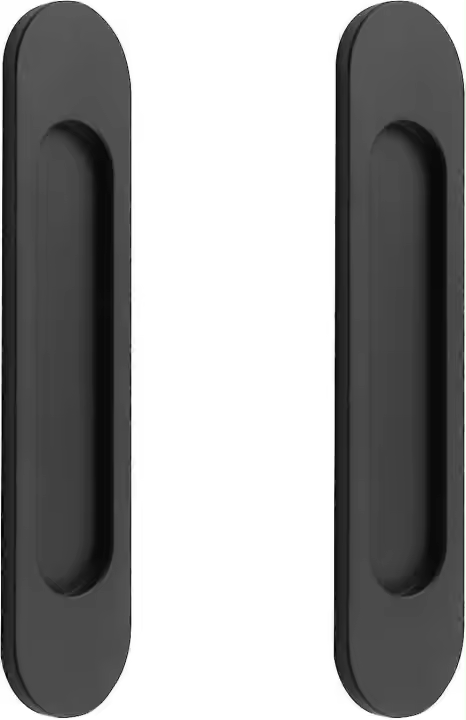 Manijas de Puerta Deslizante de Aleación de Aluminio Mate Juego de 2 Autoadhesivas para Puertas de Barnes, Ventanas, Gabinetes Sin Perforación - 1