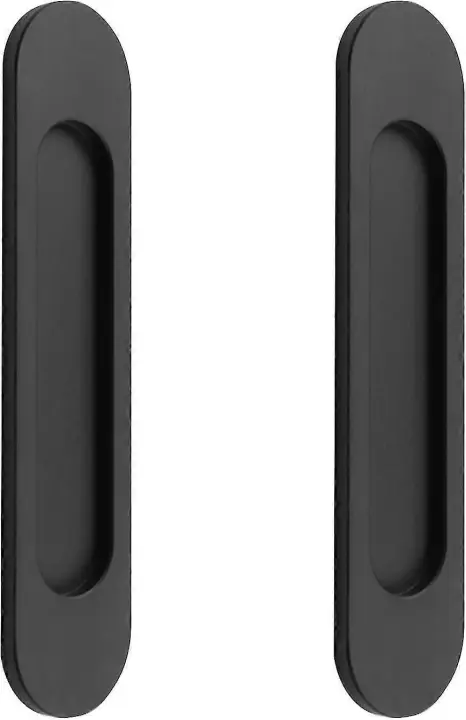 Manijas de Puerta Deslizante de Aleación de Aluminio Mate Juego de 2 Autoadhesivas para Puertas de Barnes, Ventanas, Gabinetes Sin Perforación - 1