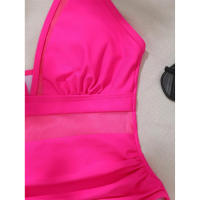 Bañador negro de una pieza para mujer, traje de baño de realce con Control de barriga, Tankini de una pieza - details 32