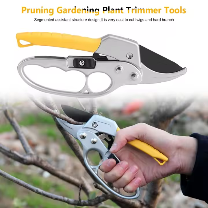 Tijeras para plantas de jardinería con recorte de acero rbon, recortadora de ramas, herramientas de corte - 1