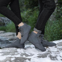 Botas de nieve para hombres y mujeres de terciopelo de invierno engrosado caliente al aire libre montañismo vadeando zapatos de algodón de cinco dedos zapatos especiales de montañismo para hombres y mujeres - details 11