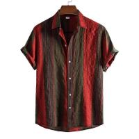 Camisa hawaiana retro con estampado floral para hombre, blusa 3D de manga corta, tops de verano, camisas de solapa urbana para playa, casual - details 7
