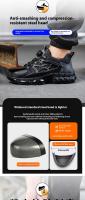 Zapatos de Trabajo Seguros y Cómodos Zapatillas de Deporte de Cuero Transpirable para Hombres - details 1