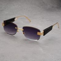 Gafas de sol gruesas de alto valor gafas de sol faciales cuadradas de metal para hombres y mujeres moda tendencia anti ultravioleta - details 9