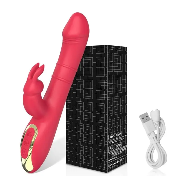 Vibrador de Aguja de Conejo Leten Masajeador de Vagina Telescópico para Mujeres - 1