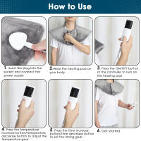Masajeador Eléctrico para Espalda y Cuello Almohada de Calor para Alivio de Fatiga Articular y Friorento Cubierta de Cama para el Hogar - details 8