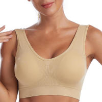 Sports bra women solid color fitness top gym yoga athletic tight workout soft brassiere padded - details 21