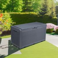 380L Arcón de Ordenación Exterior, Resina Caja de Almacenamento de Jardín para Almacenamiento Al aire Libre para Muebles de Patio - details 4