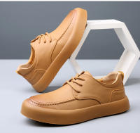 Zapatos de herramientas yuppie de moda transpirables y versátiles, zapatos casuales de suela blanda de cuero genuino para hombres - details 26