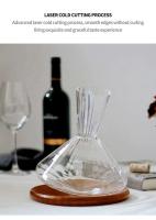 Vaso de regalo giratorio de 360 ​​grados de vidrio de alta calidad, separador de vino de 1500 ml, botella de whisky y champán para bar en casa - details 6