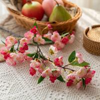 Flores artificiales elegantes de Begonia, simulación de tacto Real realista, flores de Malus, flores falsas hechas a mano, decoración de jardín al aire libre - details 4