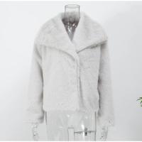 Abrigos de piel sintética esponjosos con solapa marrón Vintage para mujer, chaquetas gruesas y cálidas de manga larga, prendas de vestir informales de calle para invierno 2024 - details 10