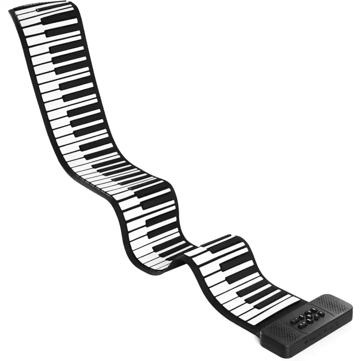 Up Piano Teclado Portátil 88 Teclas,Teclado de Piano Digital Silicona Flexible Piano Electrónico Teclado MIDI con USB Pianos Para Niños (88 Teclas) - 1