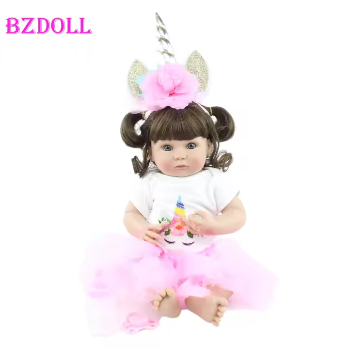 Muñeca de bebé Reborn de cuerpo completo de silicona para niña, Mini bebé de Vinilo Suave, juguete para bañarse, regalo de cumpleaños para niños, 40cm - 1