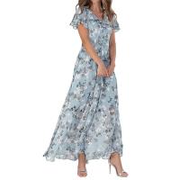 Vestido floral de gasa de las mujeres 2025 nuevo vestido largo primavera y verano impresión falda de gama alta ropa de mujer - details 6