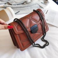 Bolso de hombro Retro con cadena y remaches para mujer, bandolera cuadrada pequeña a la moda de cuero PU con tapa, bolso de diseñador - details 30