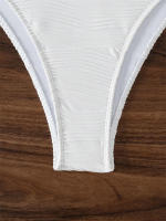 Bikini con Top de tubo para mujer, traje de baño con cordones sólidos, conjunto de Bikini Sexy con Tanga, ropa de playa de verano - details 5