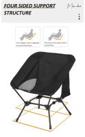 Taburetes cuadrados para pescar en la playa, prácticas sillas plegables de cuatro esquinas para acampar y sillas ligeras en forma de media luna hechas de hierro - details 4