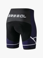 Pantalones de ciclismo para hombres de alta elasticidad y transpirables con almohadilla de gel, secado rápido, bandas antideslizantes en las piernas y patrón geométrico para largas distancias - Ajuste ceñido, pantalones deportivos para todas las - details 7