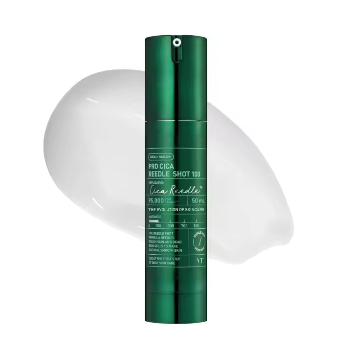 VT COSMETICS Pro Reedle Shot 100, suero de microagujas Centella Asiatica, exosoma de Cica, calmante, ácido hialurónico, vidrio suave - 1