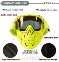 Gafas de Casco de Motocicleta VEMAR Máscara Facial Desmontable con Lente HD - details 9