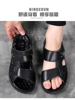 Zapatillas de Playa de Cuero Genuino para Hombres Comodidad de Verano con Estilo - details 3