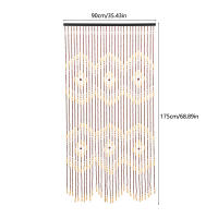 Cortinas de Madera Retro con Cuerda Partición de Dormitorio 31 Líneas Cortina de Puerta de Hilo de Madera 90*208CM - details 7