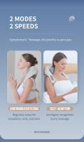 Chal de masaje eléctrico con calor para cuello, masajeador de columna Cervical, espalda, hombros y cuello, masajeador muscular Trapezius para el hogar y el coche - details 10