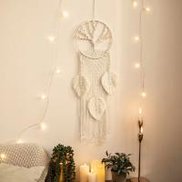 Colgante de Pared Macramé Atrapasueños Tejido a Mano Decoración Boho para el Hogar Artesanal - details 4