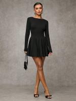 Vestidos de moda y sencillos para mujeres vestidos delgados y delgados - details 4