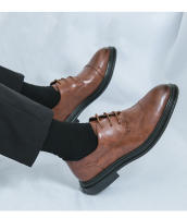 Zapatos de cuero casuales transpirables Vestido de negocios británico versátil - details 12